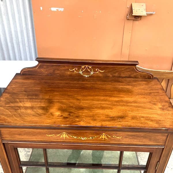 関西限定　送料別　アンティーク　キュリオケース　飾り棚　イギリス