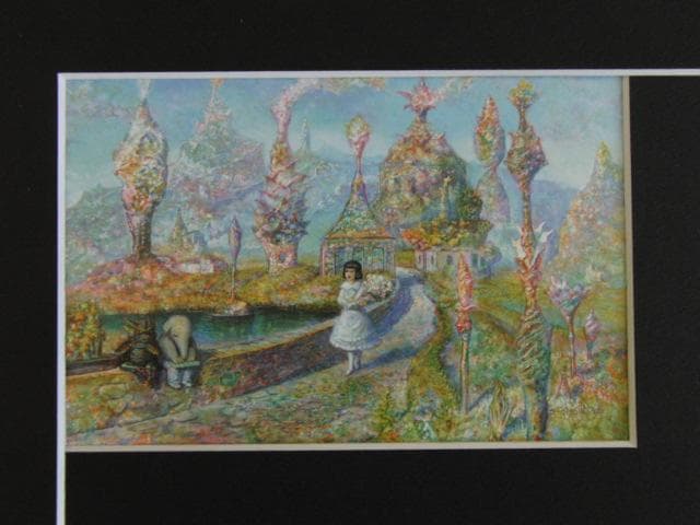 井上直久、デュエット、希少な画集より、新品高級額・額装付、状態良好