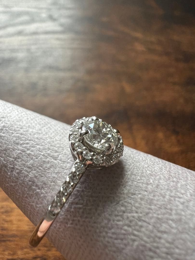 PT900 天然ダイヤモンド計0.609ct リング　12号