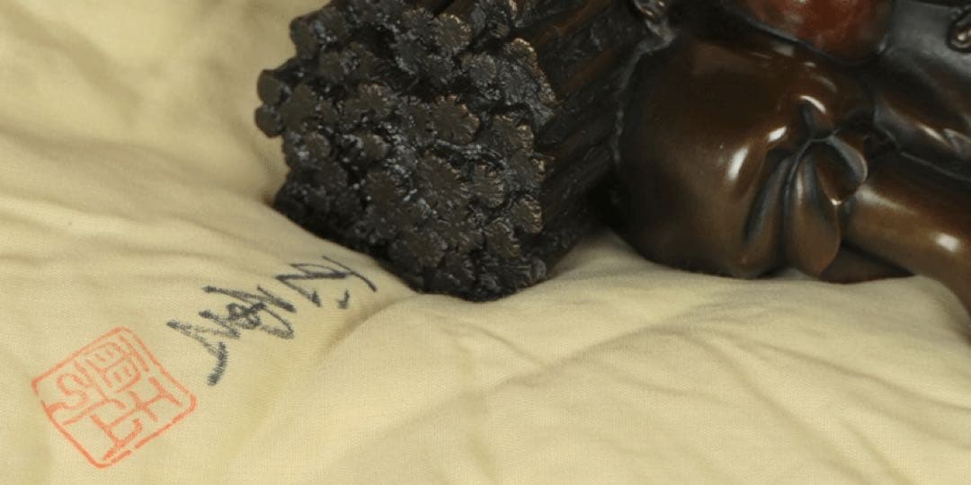 AKIKO　　銅器置物 養老乃瀧伝説 養老の滝