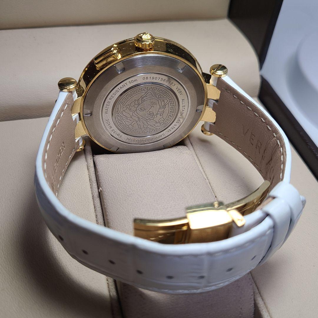 【美品】VERSACE　デュアルタイム　純正ベルト　電池交換済み　腕時計