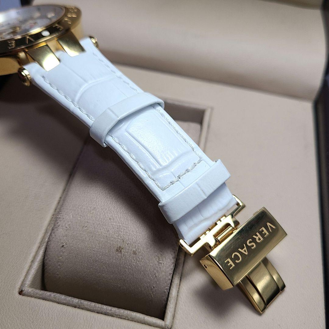 【美品】VERSACE　デュアルタイム　純正ベルト　電池交換済み　腕時計