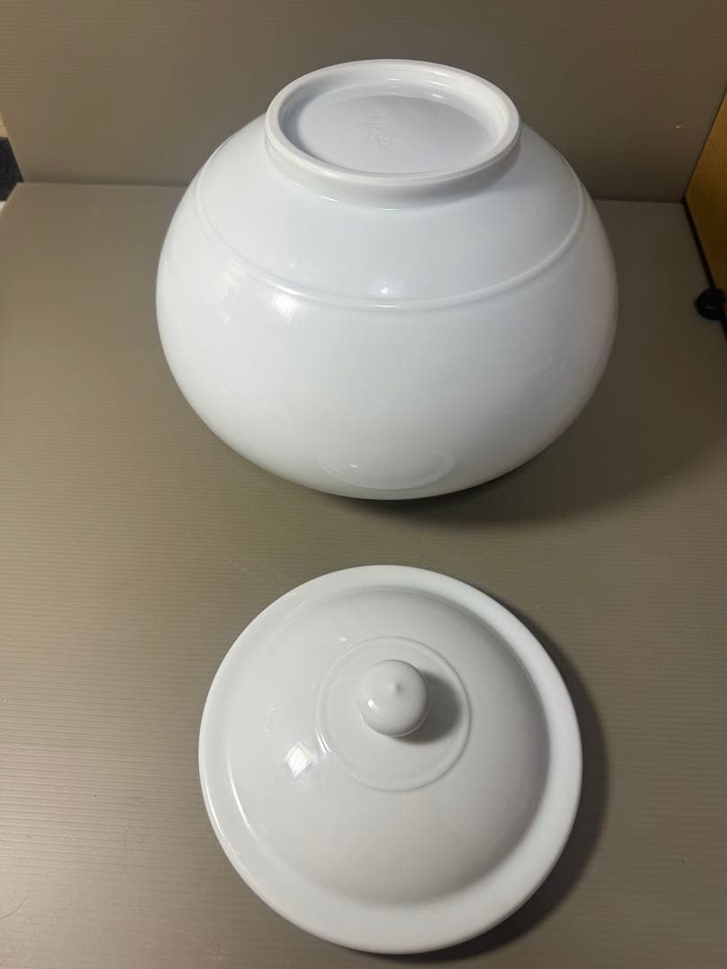 2348 清六窯　高麗庵　中村清六　白磁　壷　蓋物　未使用