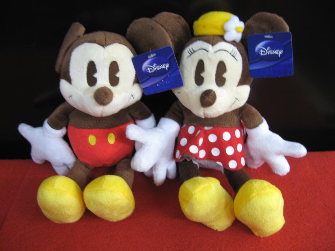 ふわふわ　ミッキーマウスミニーマウスぬいぐるみセット