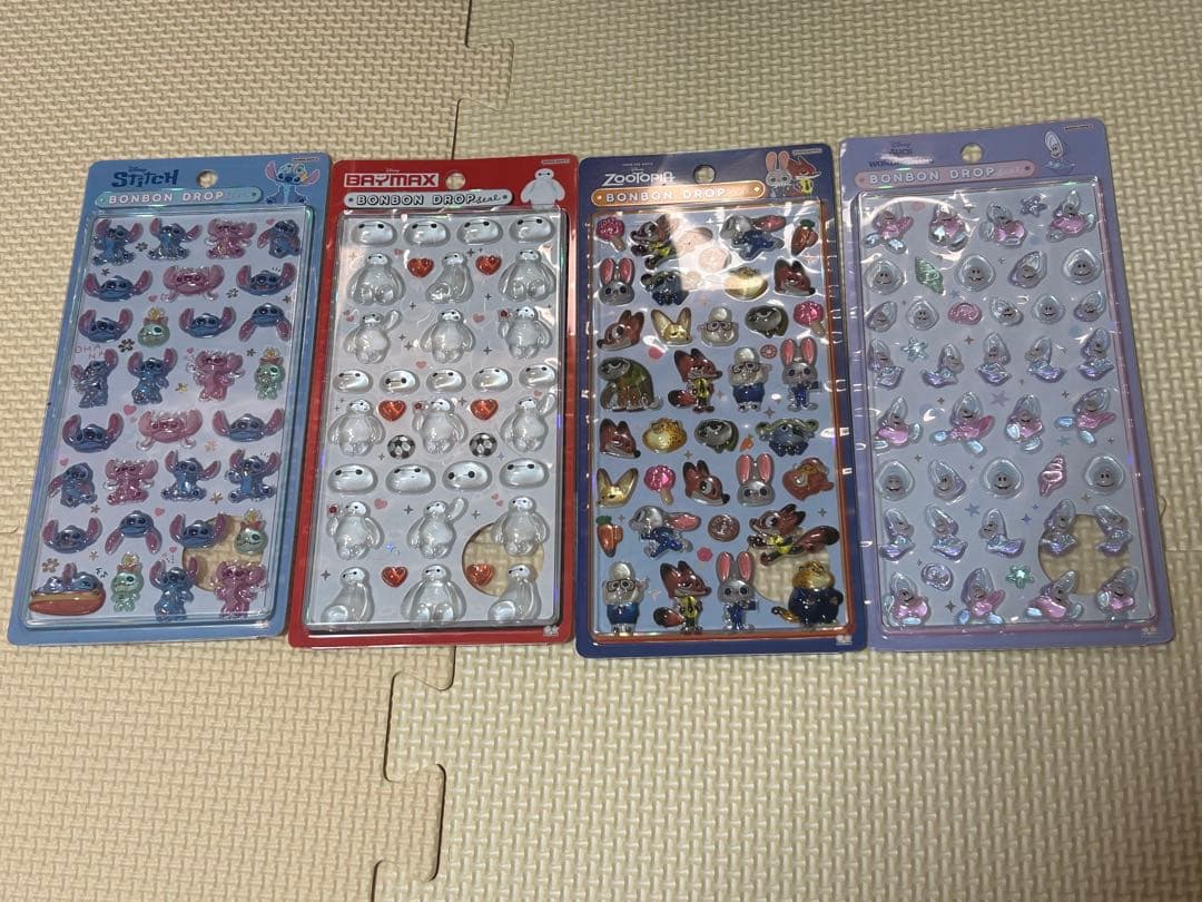 ボンボンドロップシール ディズニー 正規品 4点
