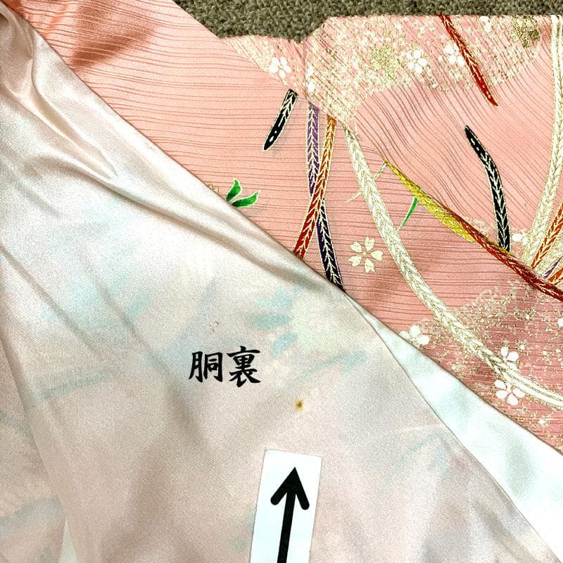 510ag69着物のみ□七五三 七歳 女児 着物 金彩 鳳凰 花□美品