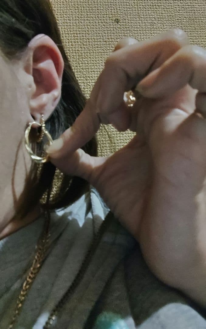 短期間出品！最終値下げ！K10イエローゴールド　10K フープピアス