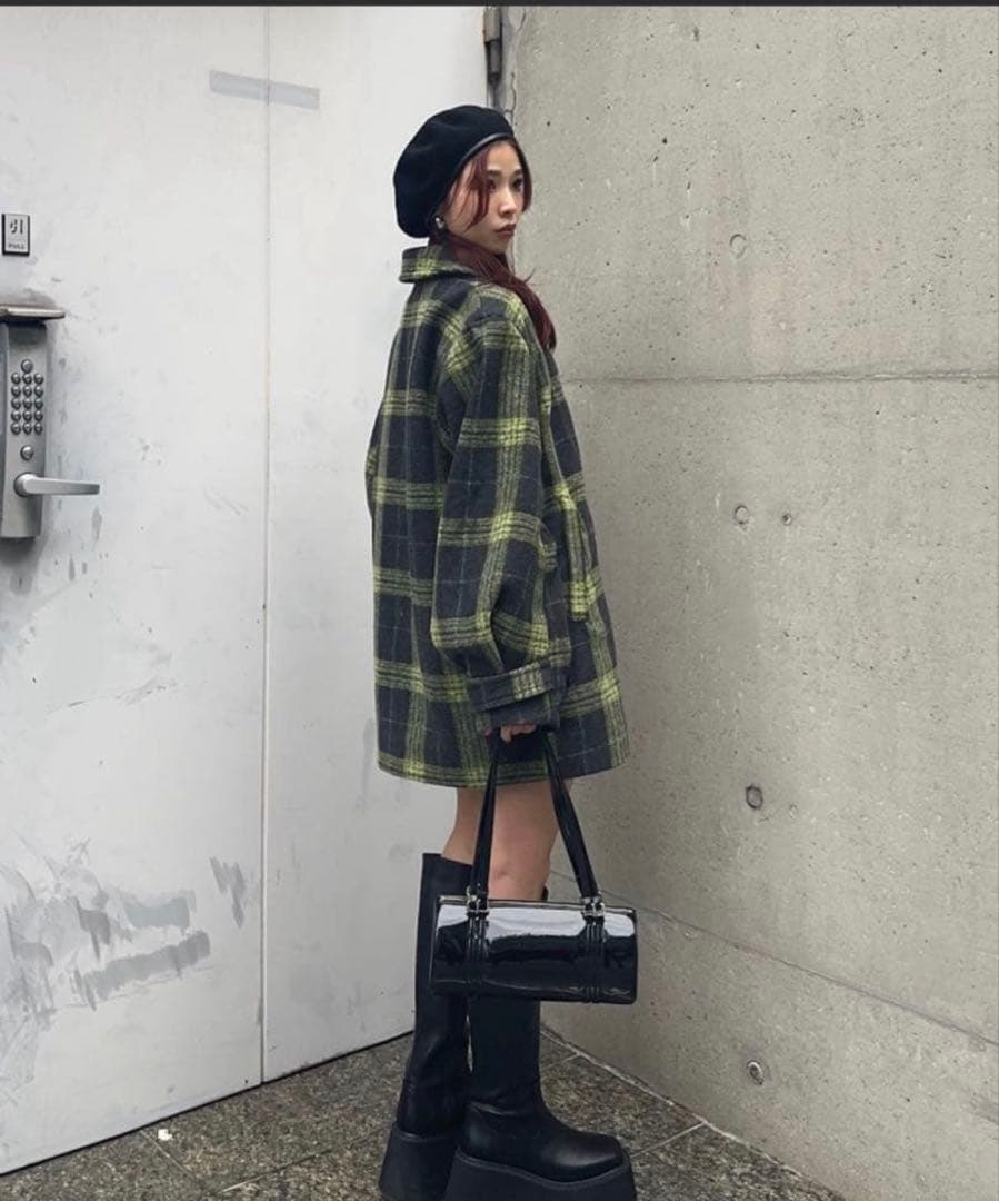 あがさ SLY オーバー ミディ チェック コート 新品タグ付き