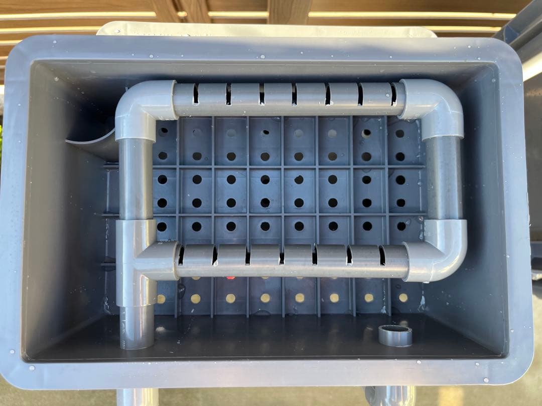 水槽池用フィルター外部式濾過器装置25W水中ポンプ 濾過材2段付き　アクアリウム