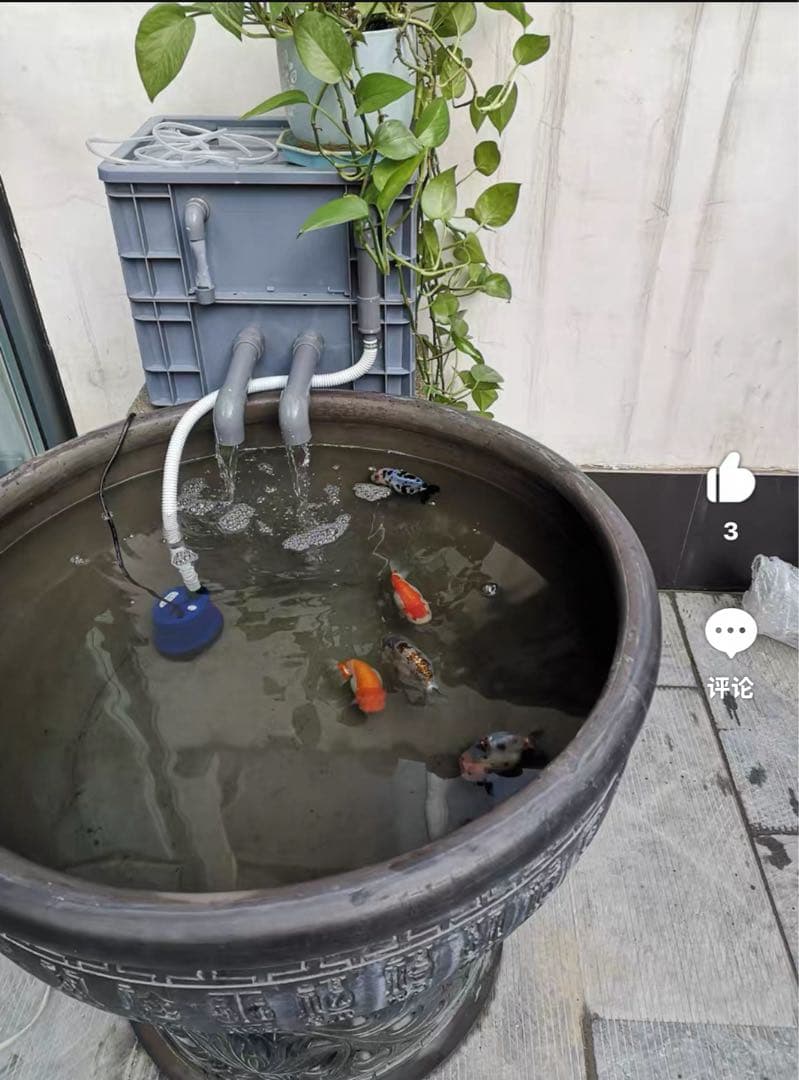 水槽池用フィルター外部式濾過器装置25W水中ポンプ 濾過材2段付き　アクアリウム