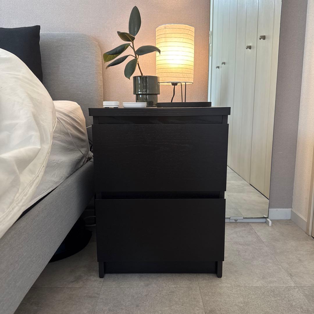IKEA MALM マルムチェスト ブラックブラウン 40x55 cm