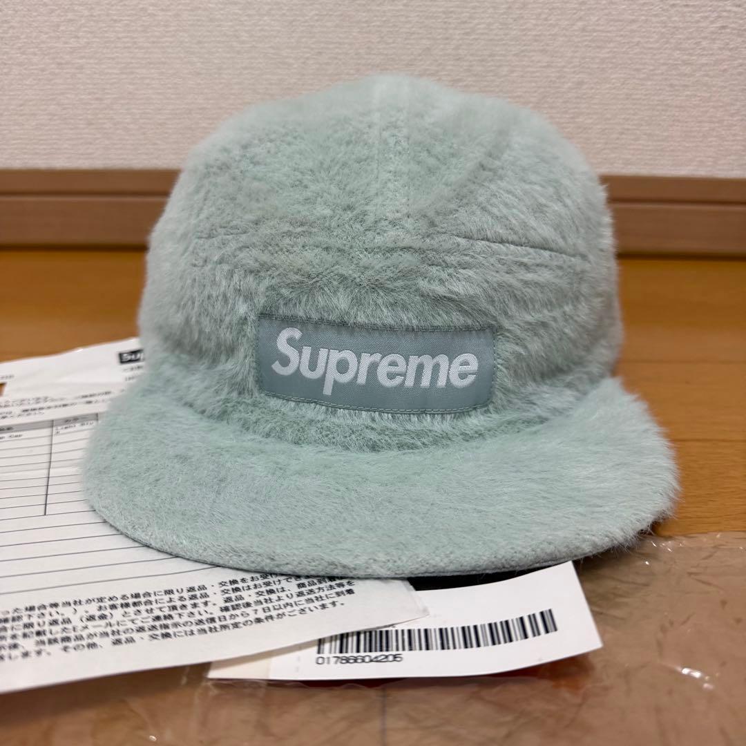 新品 Supreme Faux Fur Camp Cap ライトブルー 19aw