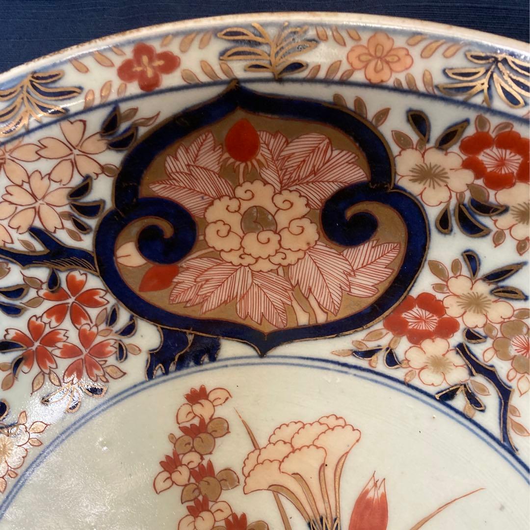 富貴長春　元禄花籠手大皿　江戸時代