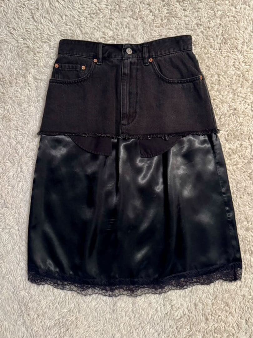 【美品】MM6 Maison Margiela デニムドッキングスカート