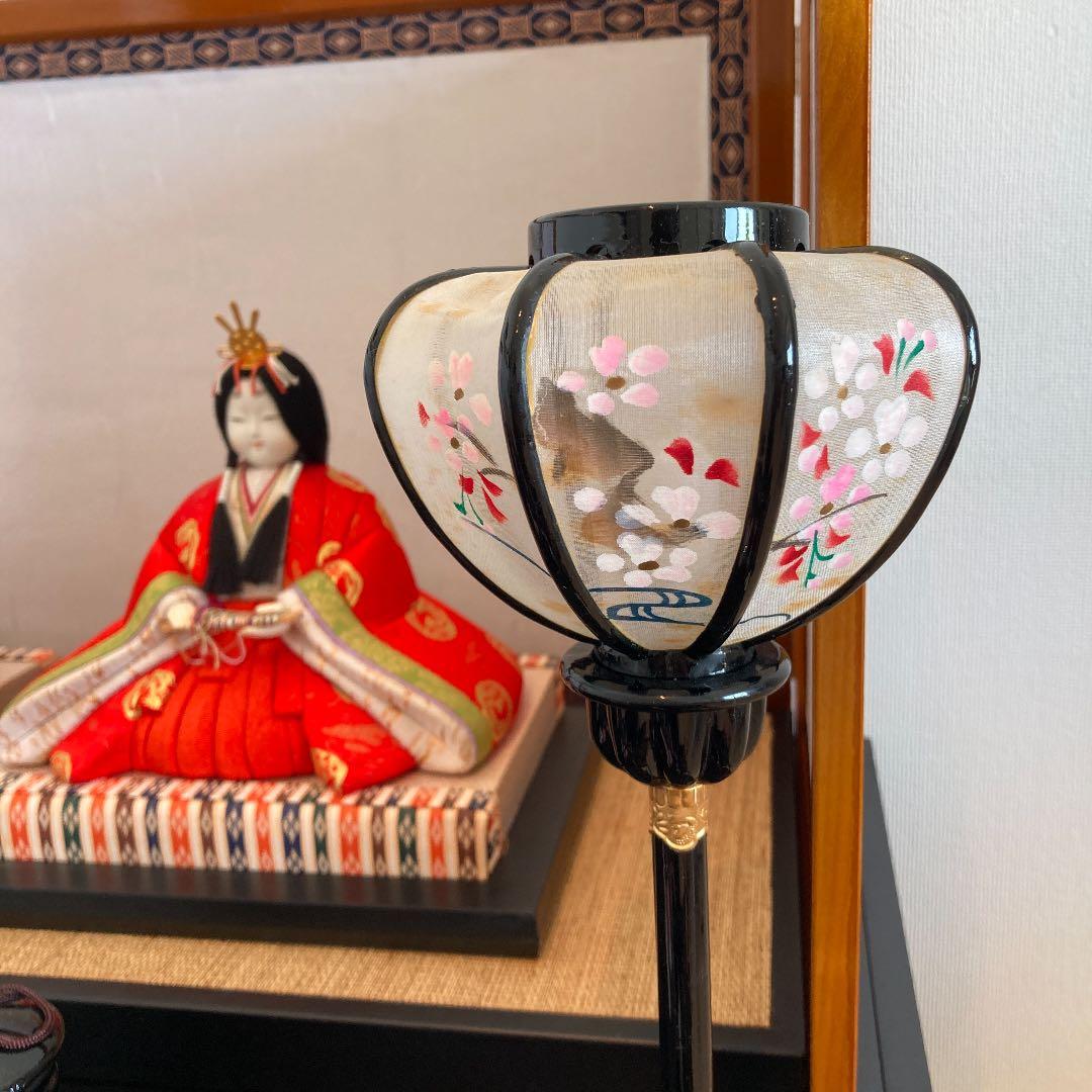 はぎー　お雛様　三段　久月　黒い雛壇　七楽人　※都内直接お渡し品