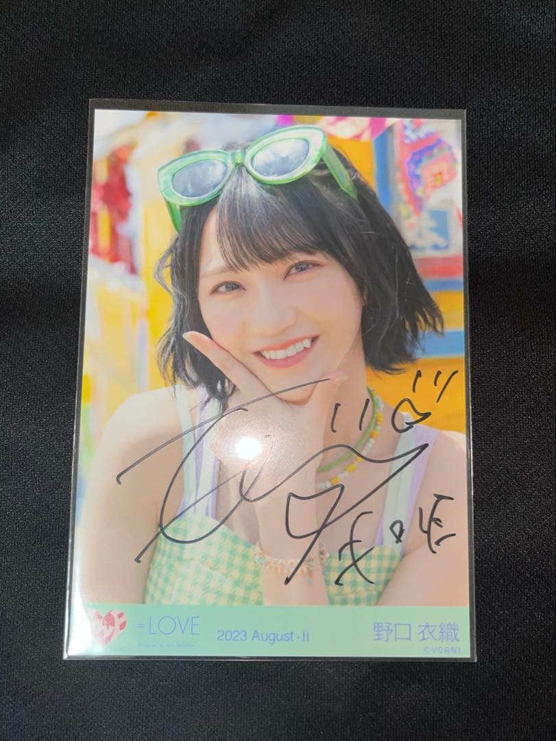 イコラブ 野口衣織 生写真 直筆 ナツマトペ ヨリ
