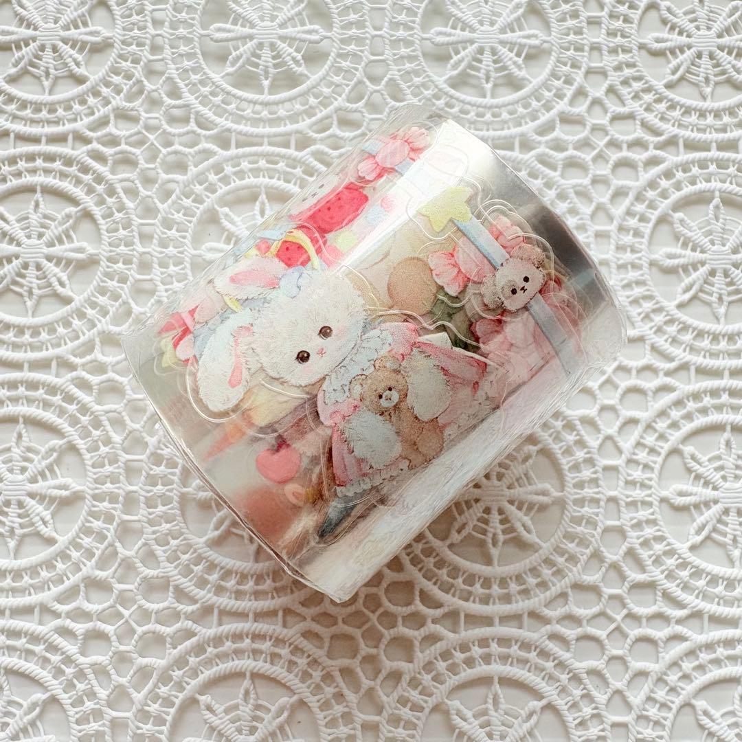 Lb29❥ 甜心娃娃机 レトロアニマル シール マステ ♡ 海外