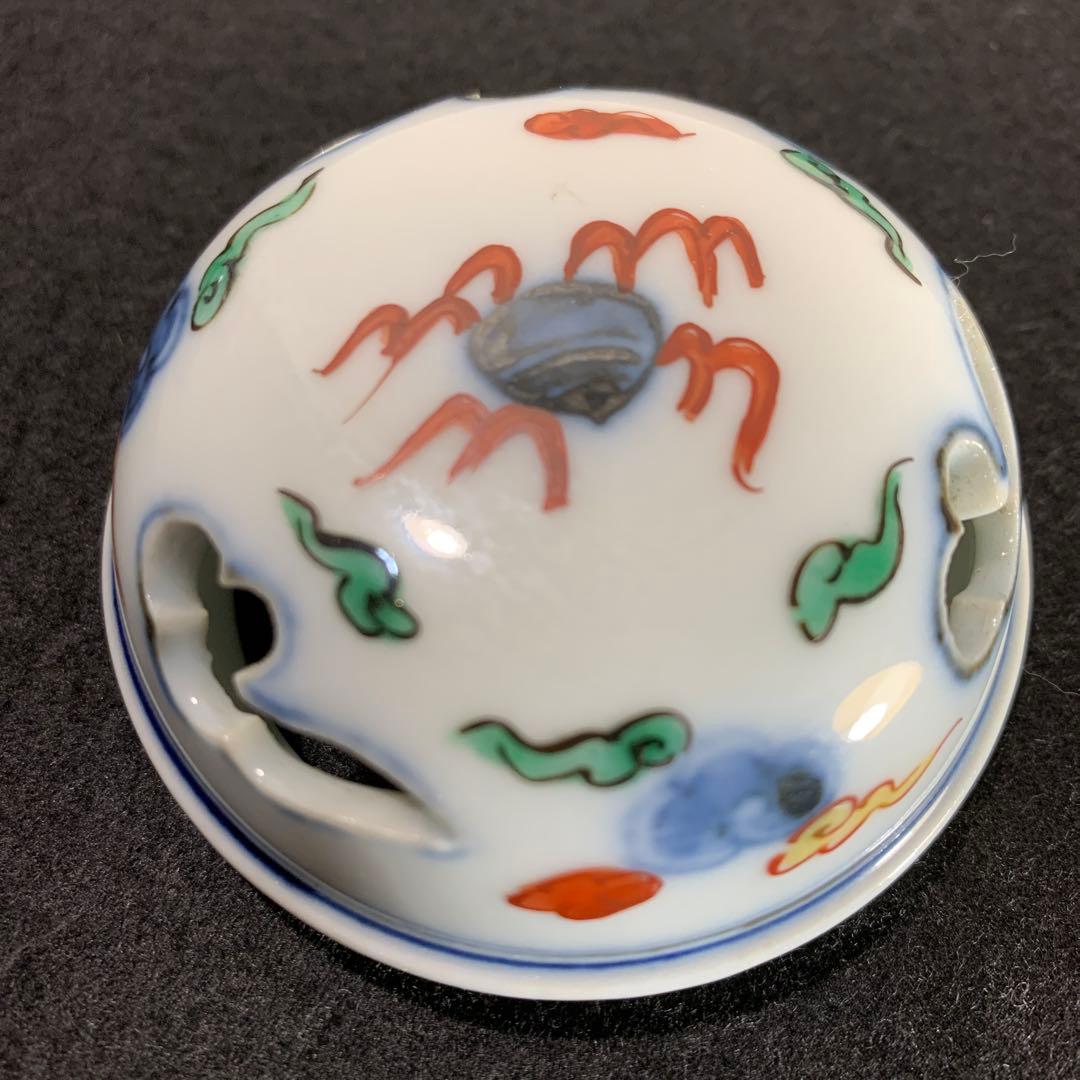 中村敬介　万暦風　香炉　龍図　鳳凰図　九谷焼