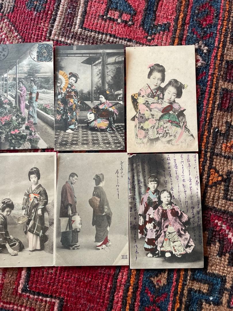 絵葉書　絵はがき　古写真　戦前　手彩色　美人　明治　大正　芸妓　芸者　舞妓　遊女