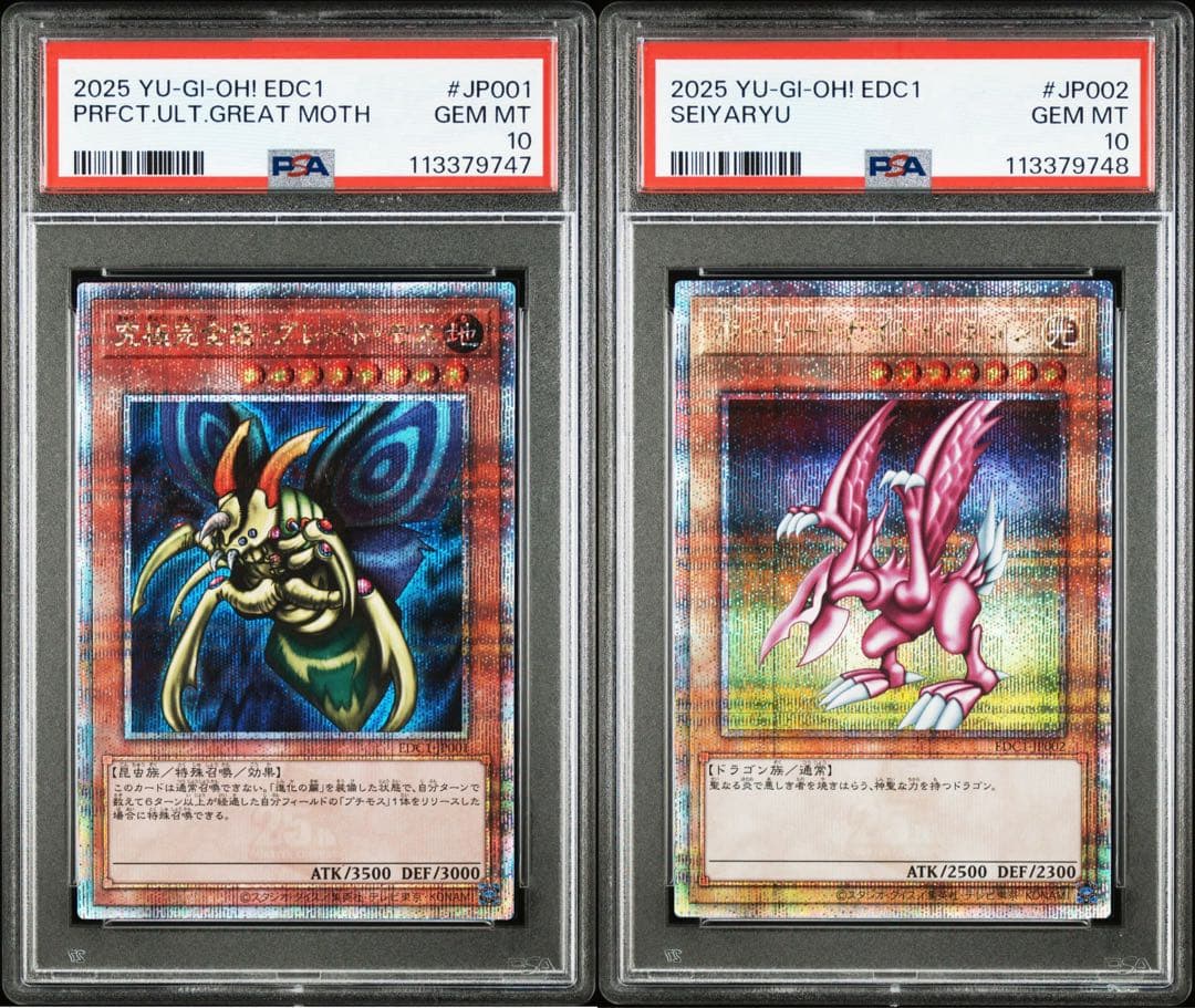 遊戯王　PSA10 ホーリーナイトドラゴン 究極完全態グレートモス　連番