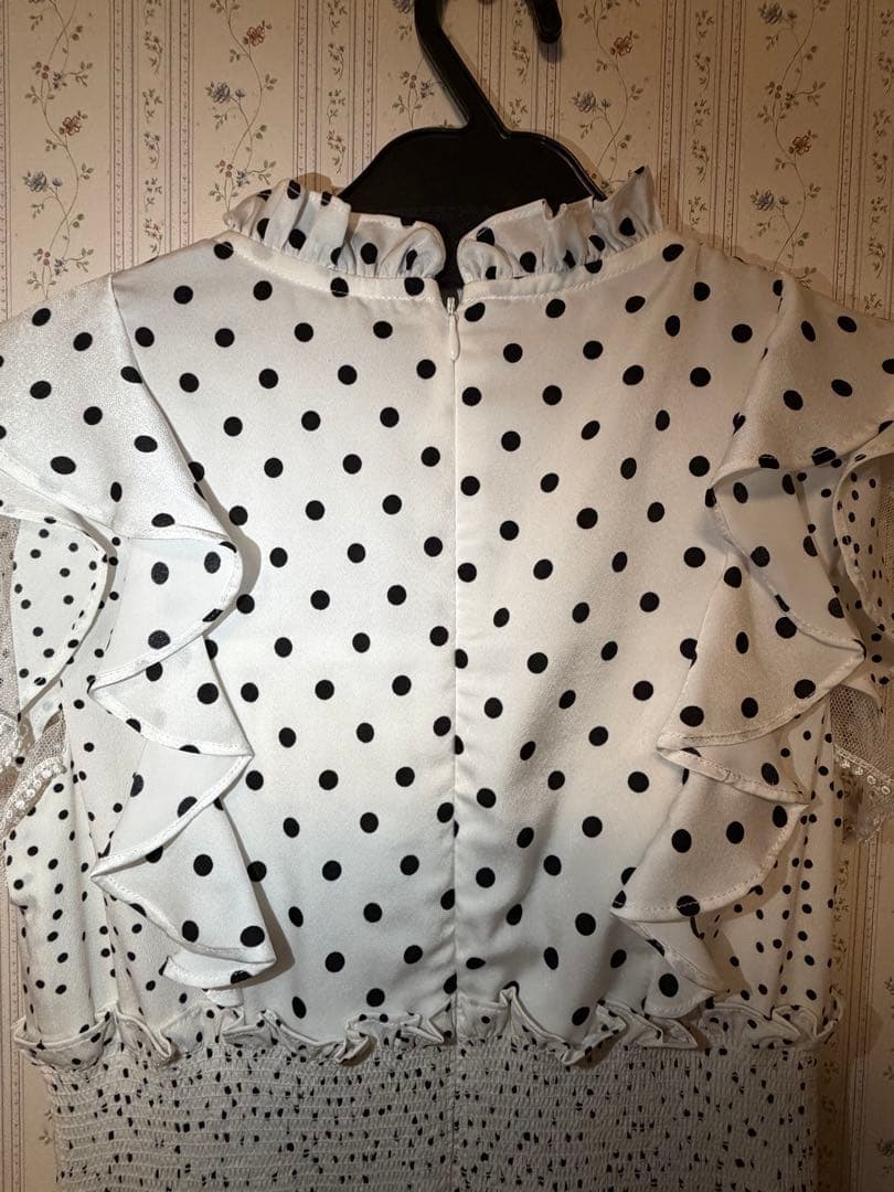 y【ERUKEI エルケイ】ドット ティアードフリル キャバドレス