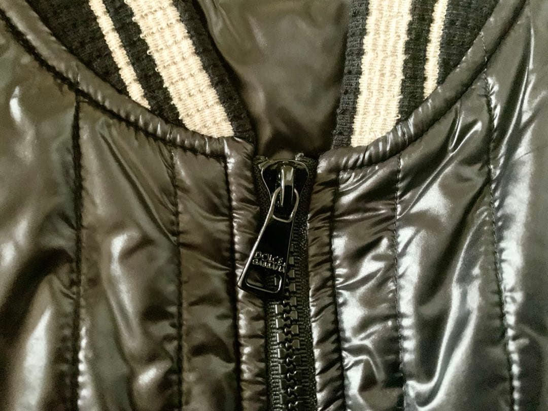 DOLCE&GABBANA ブルゾン シルバーロゴ 光沢　リブニット