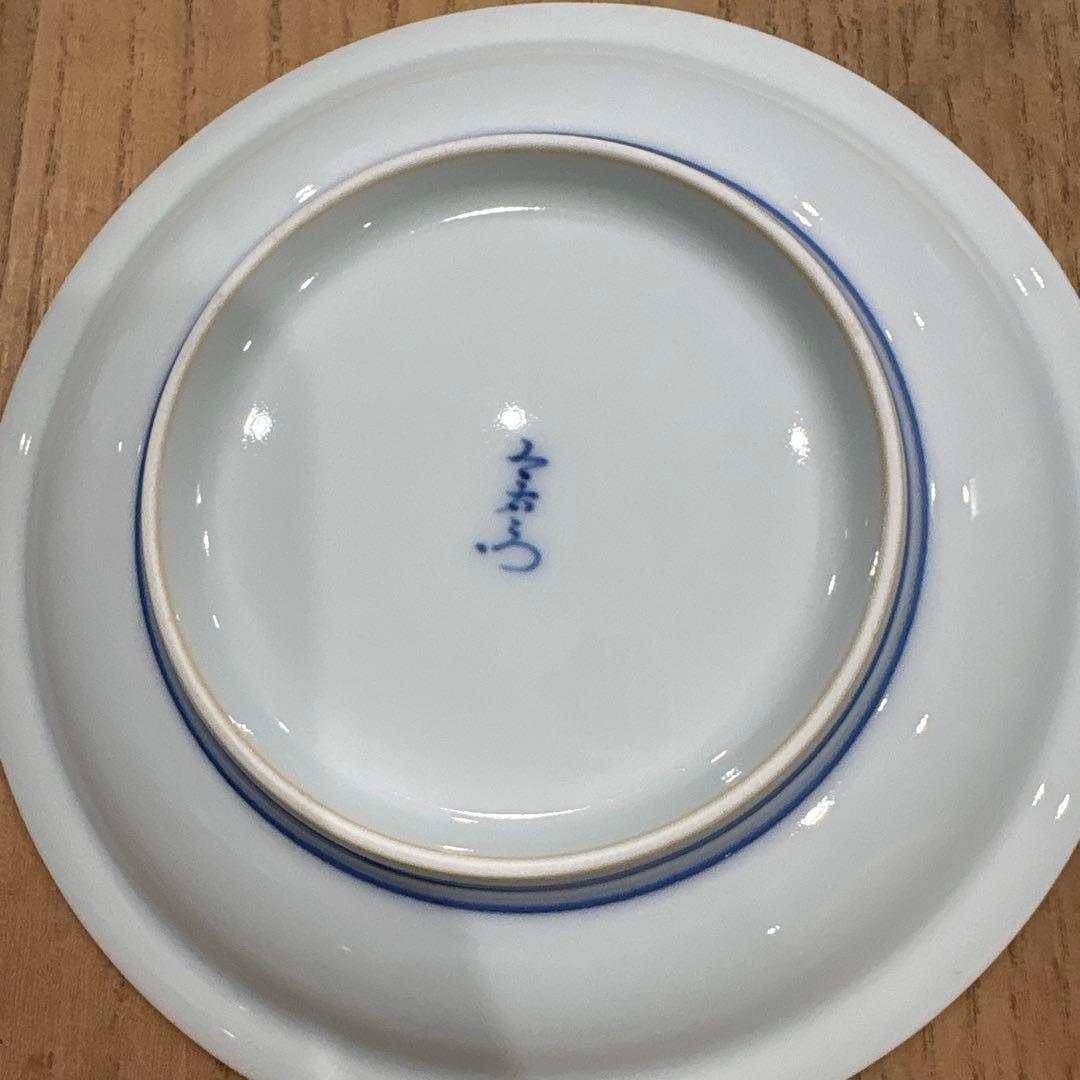 新品今右衛門花柄陶器皿 木箱付き皿立て付き