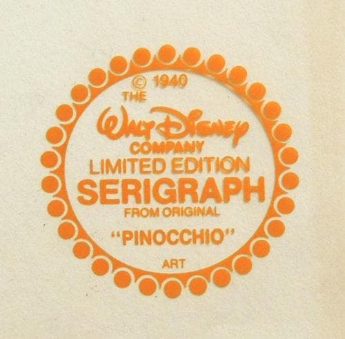 Walt Disney/ウォルト・ディズニー★ピノキオ★セリグラフ セル画