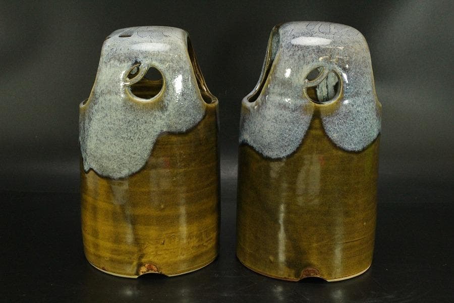 茶道具 手炙り 手焙 一対 在印(RC977)