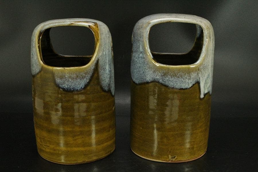 茶道具 手炙り 手焙 一対 在印(RC977)