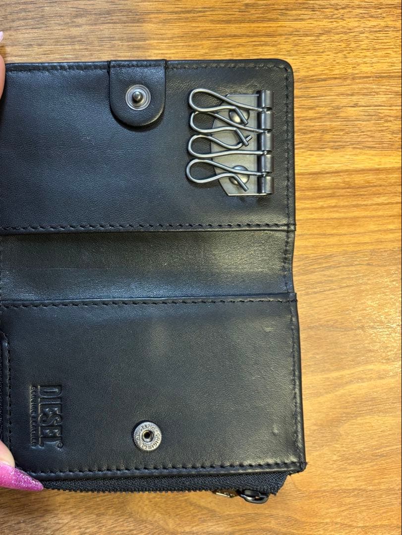 DIESEL ブラック レザー キーケース【新品未使用】 〜本日までお値下げ