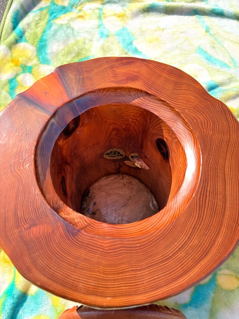 【まとめ割あり】 屋久杉　椅子　スツール　極上杢目　世界遺産　認定シール付　⑤