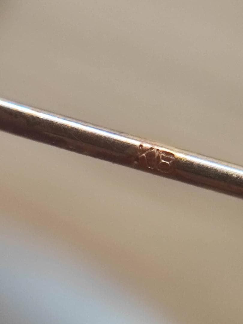 TSUTSUMI 天然琥珀 ブローチ 18金