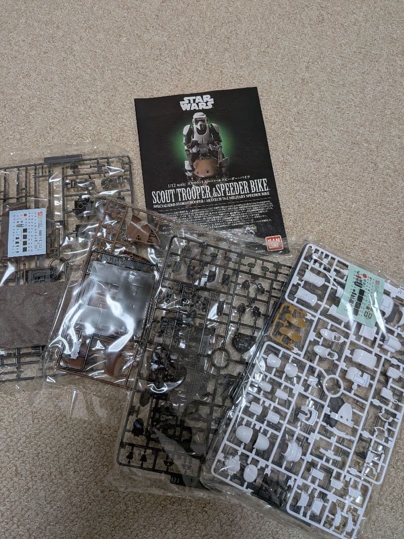 新品STAR WARS 1/12scale スカウトトルーパー&スピーダーバイク