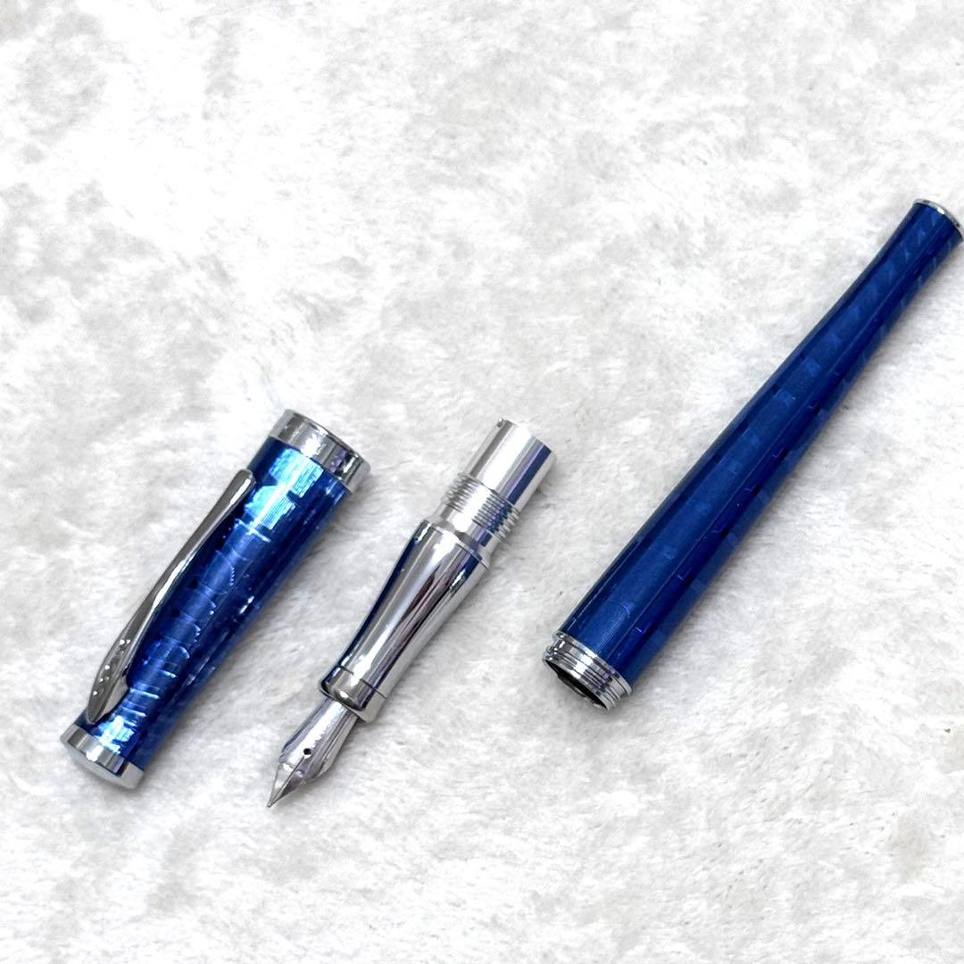 ＊美品＊ CROSS ソバージュアズライトブルー万年筆 F