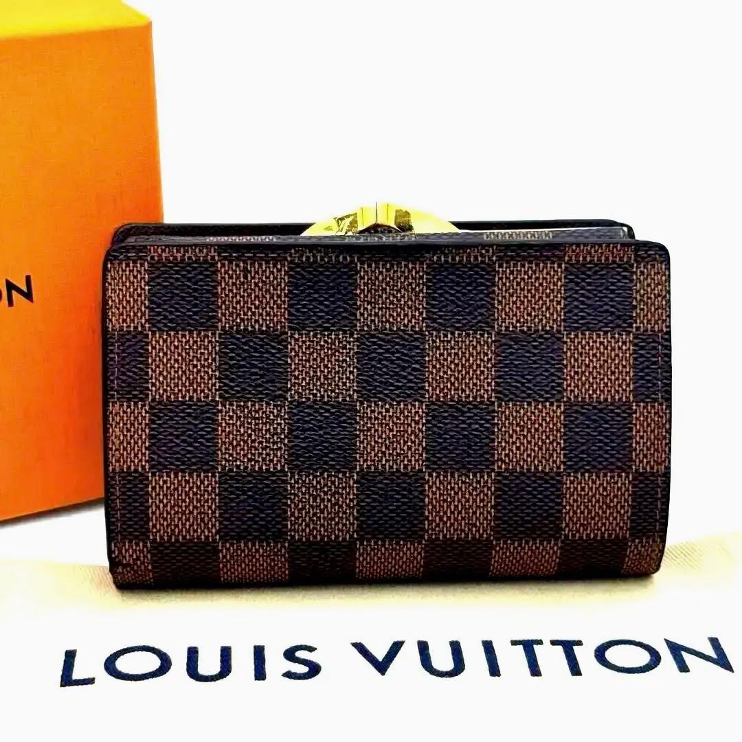 【定番人気】ルイヴィトン ダミエ エベヌ 折り財布 ポルトフォイユ ヴィエノワ