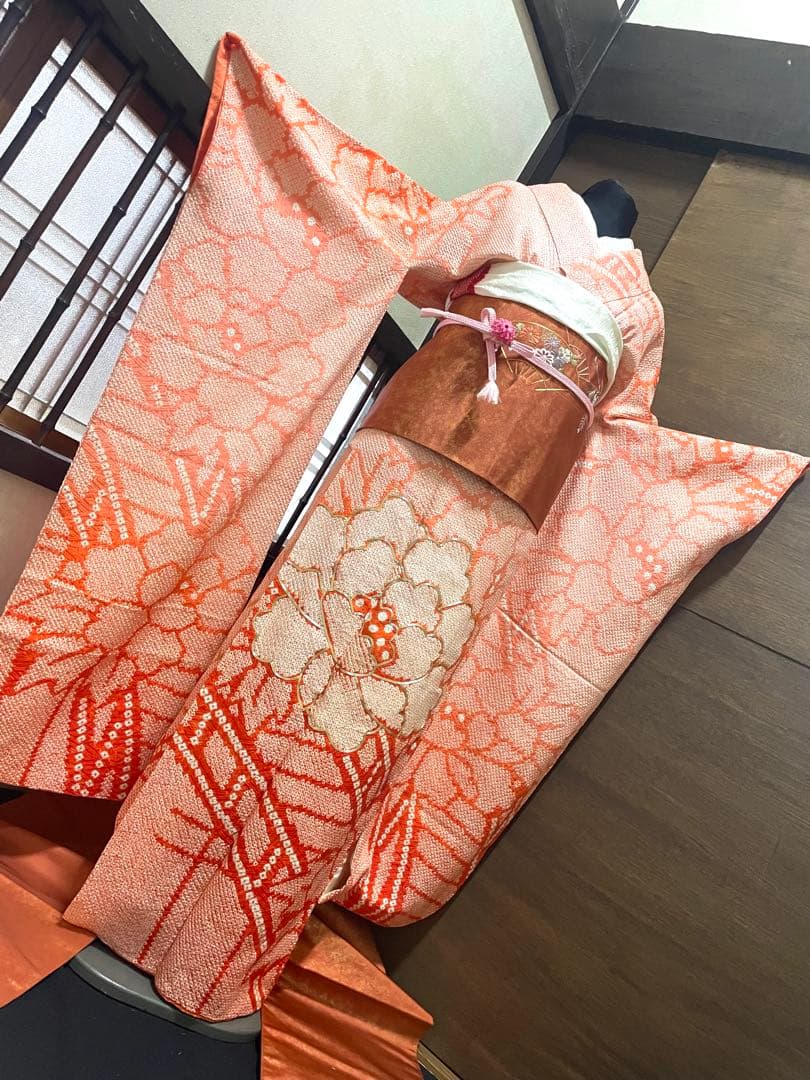 振袖フルセット5点M〜L総絞りやまと銀駒刺繍11800円売り切り終了