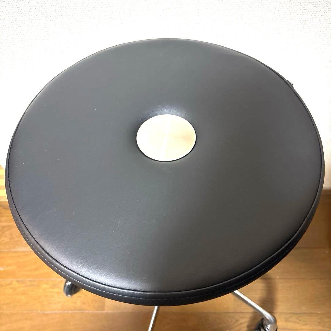 古物販売K・A　座面が傾く　スプリング入り　リングレバー　回転スツール