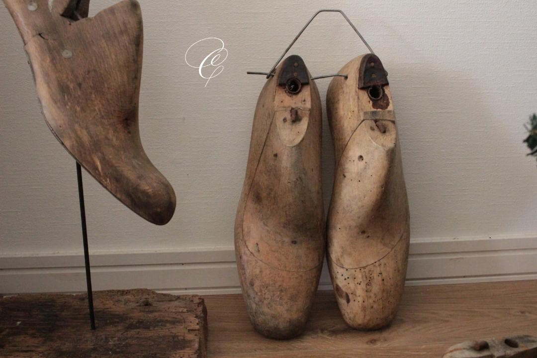 【C】フランスアンティーク木製シューモールド