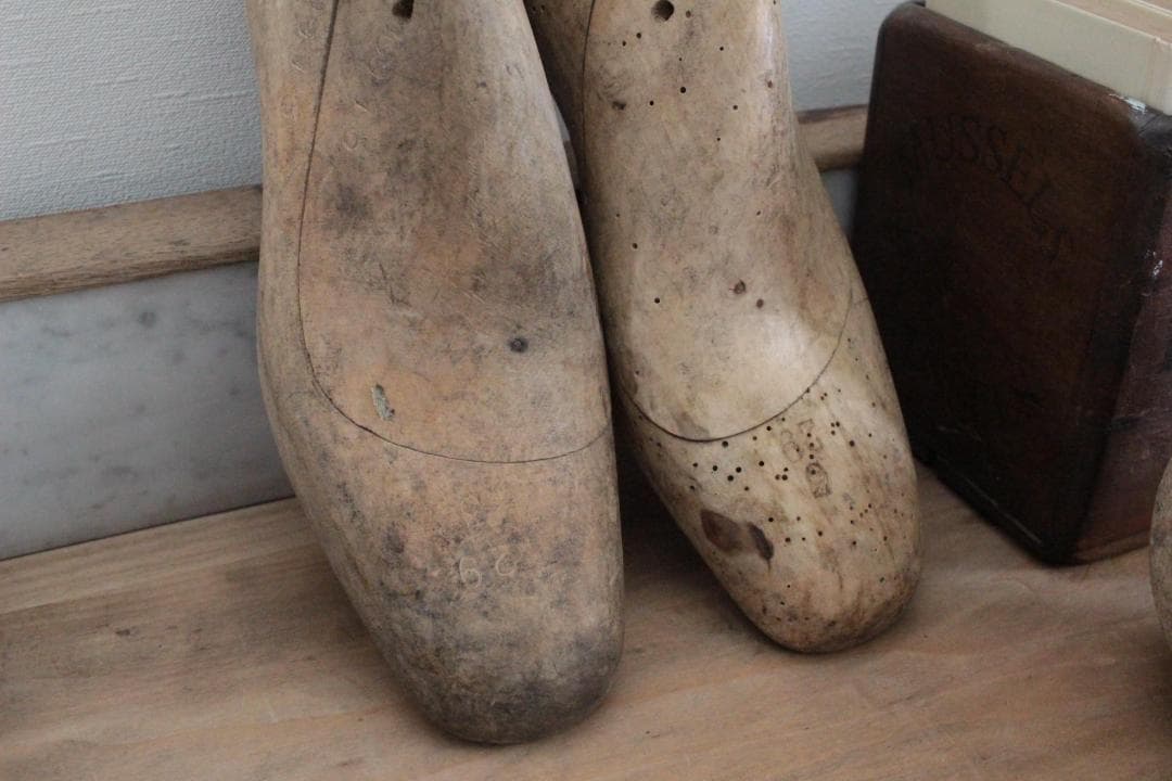 【C】フランスアンティーク木製シューモールド