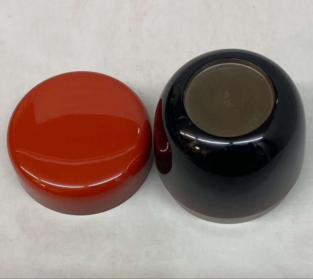 B256h 「棗　曙」若島孝雄作　共布共箱　内銀粉溜塗　福寿草蒔絵　新年　茶道具