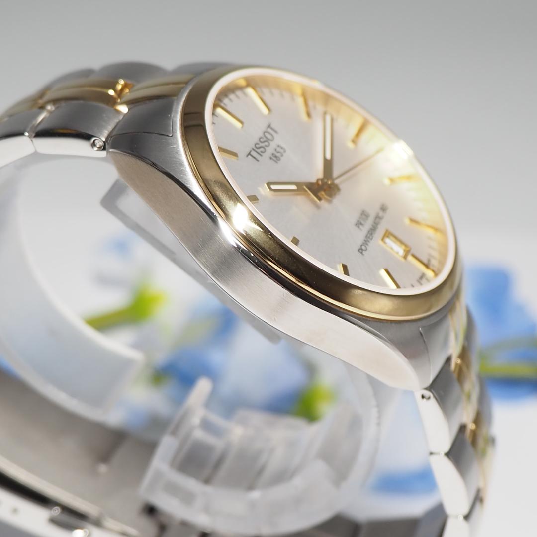 新同品 ティソ TISSOT 自動巻 裏スケ コンビ メンズ 腕時計 H417