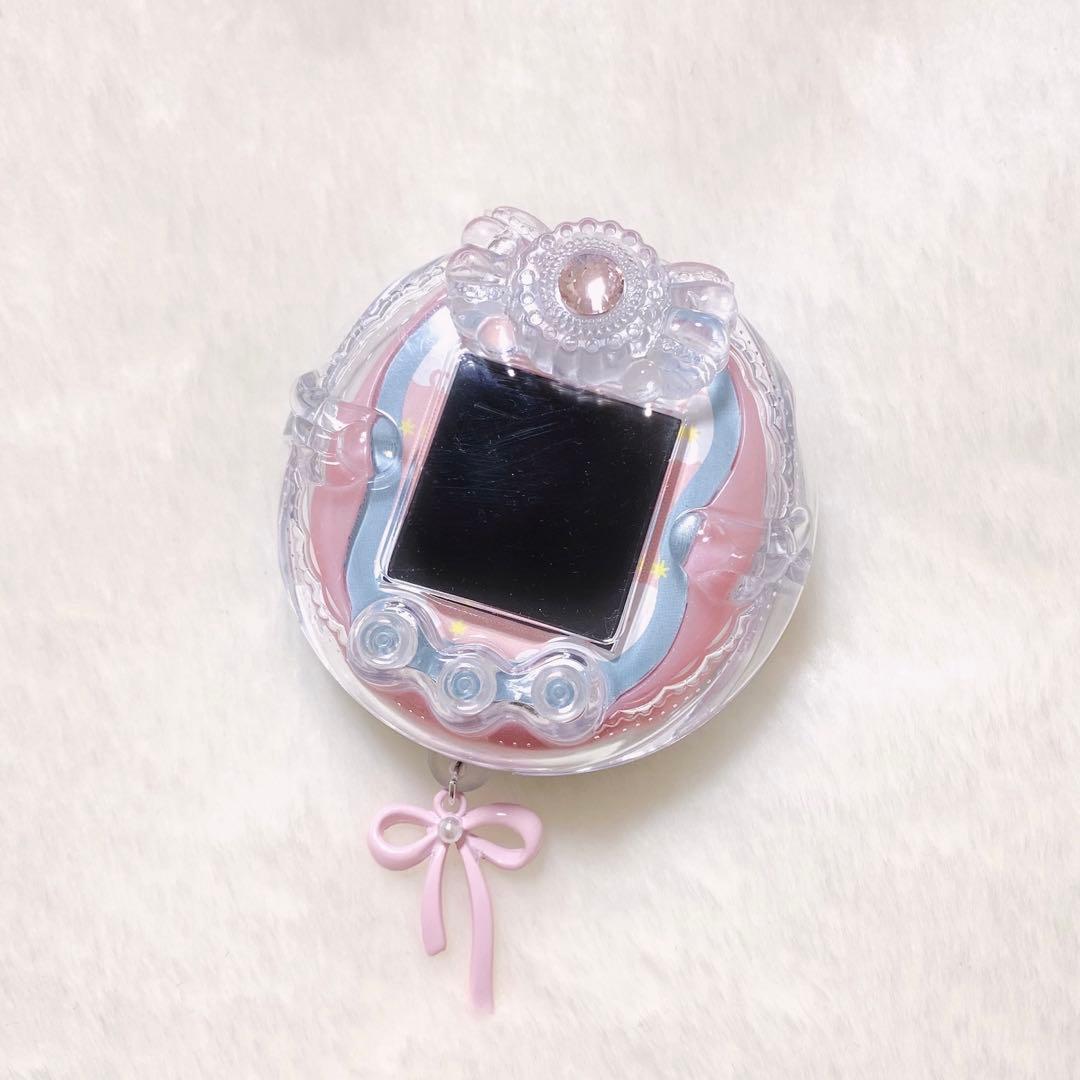 【値下げ対応可】初期傷あり　たまごっちユニクリアケース　カバー　リボン付き