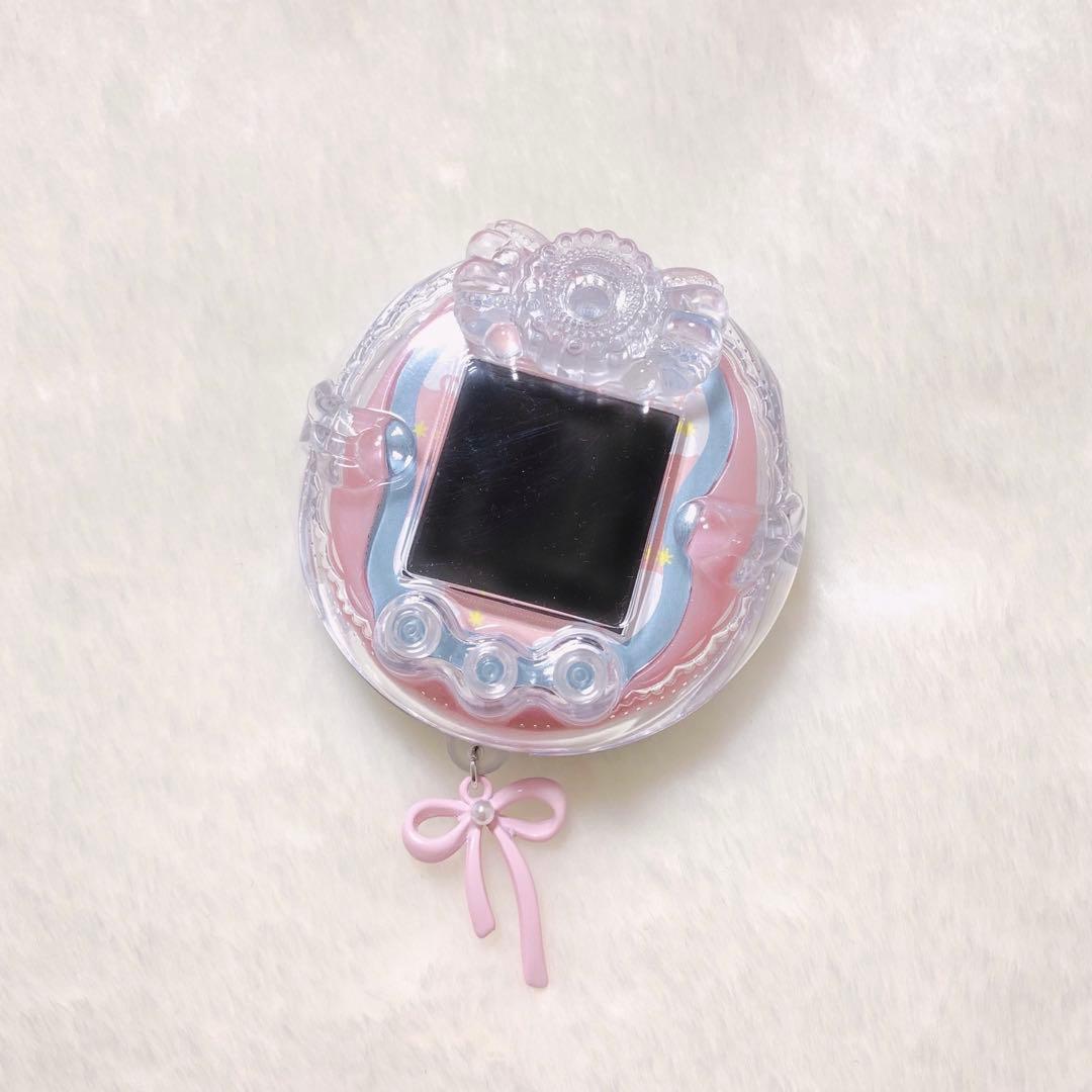 【値下げ対応可】初期傷あり　たまごっちユニクリアケース　カバー　リボン付き