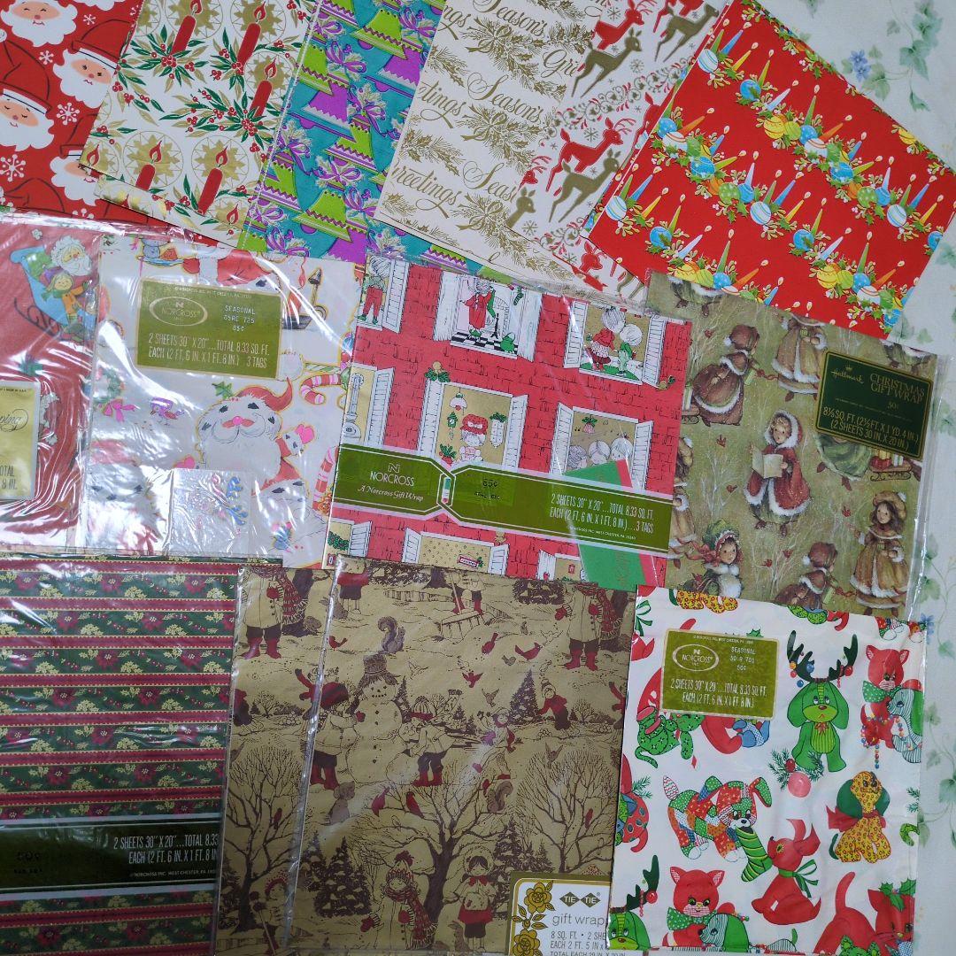 クリスマス　包装紙　ギフトラッピング　海外製 ホールマーク他