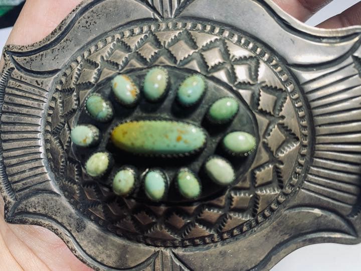 希少品インディアンジュエリー　ナバホ　バックル　navajo