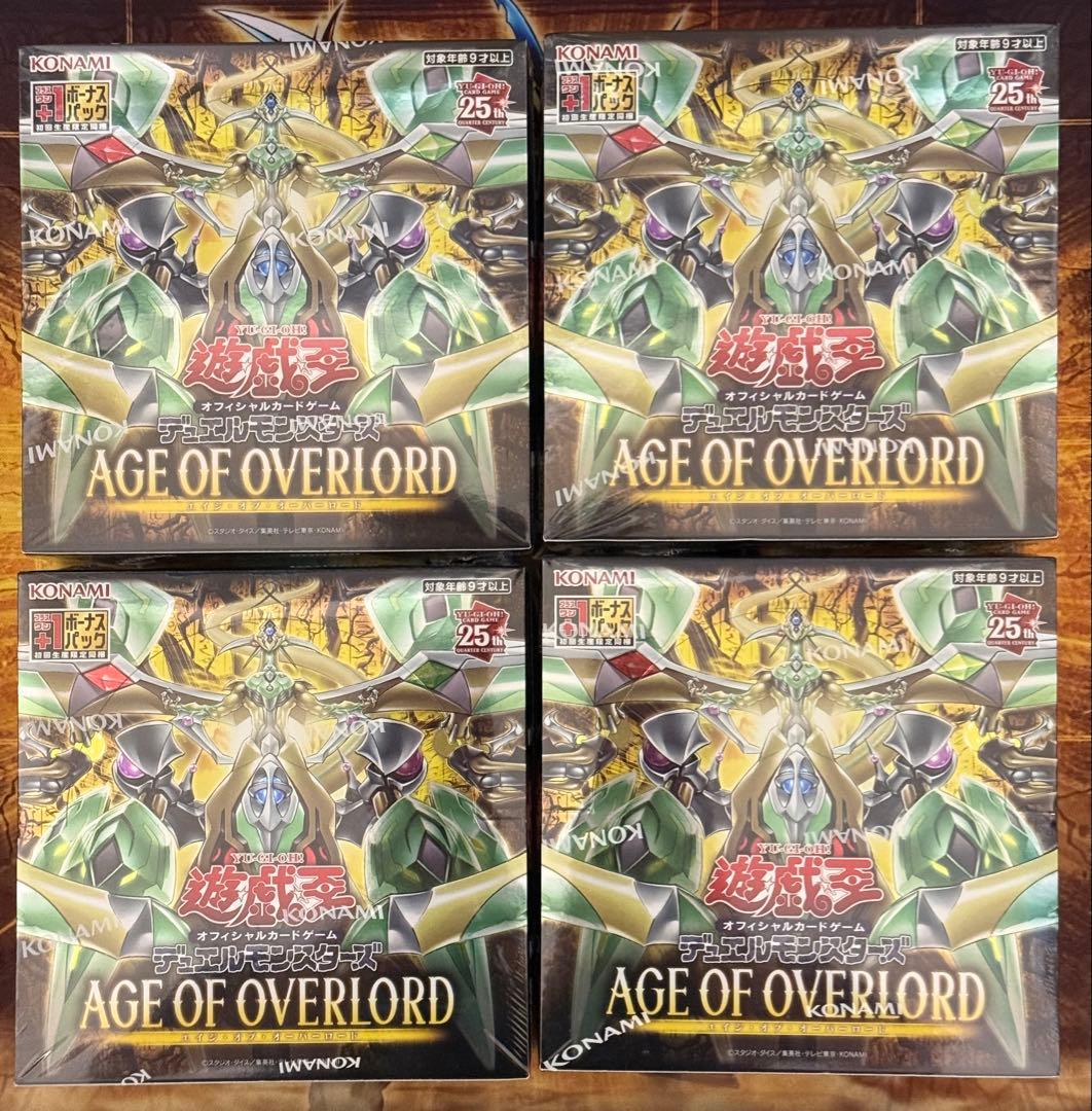 遊戯王OCG AGE OF OVERLORD 未開封　4箱セット
