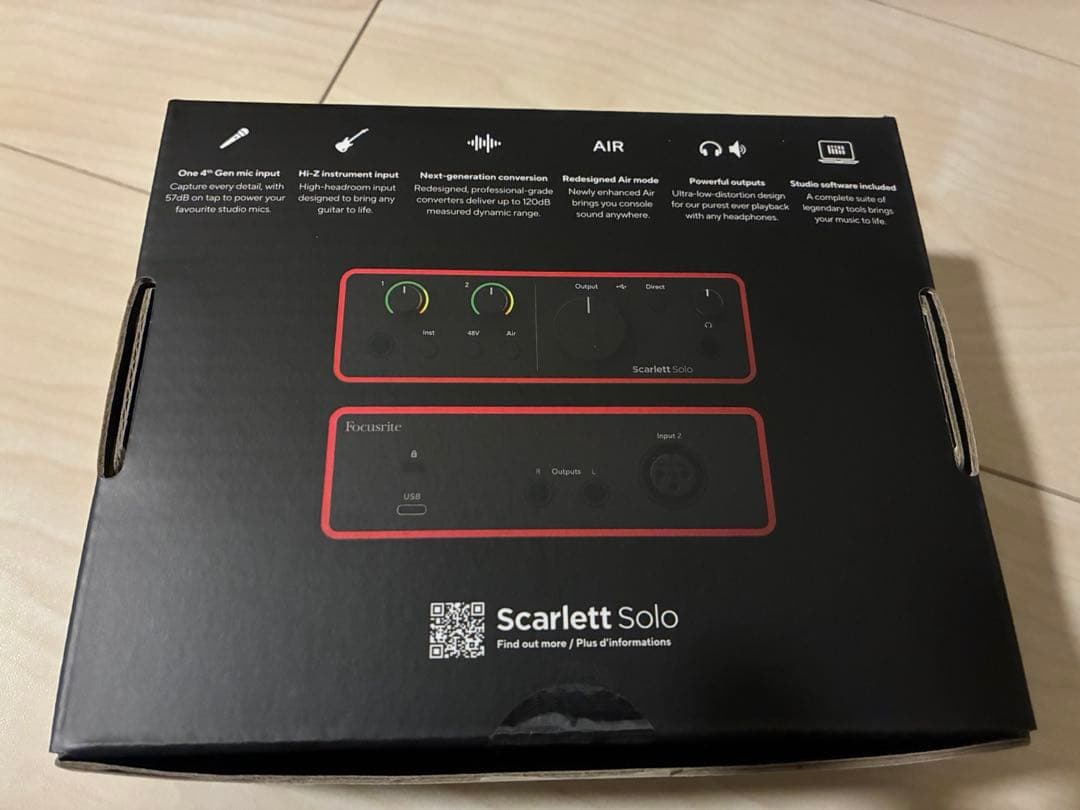 FOCUSRITE Scarlett Solo Gen4 第4世代