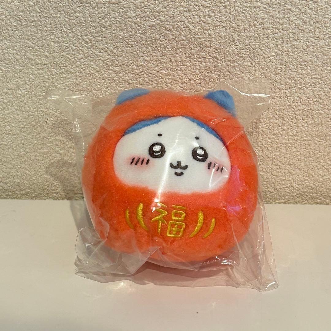 ちいかわ　ぬいぐるみ　招福　だるまになっちゃった　おかおバッチ　ミニカゴ