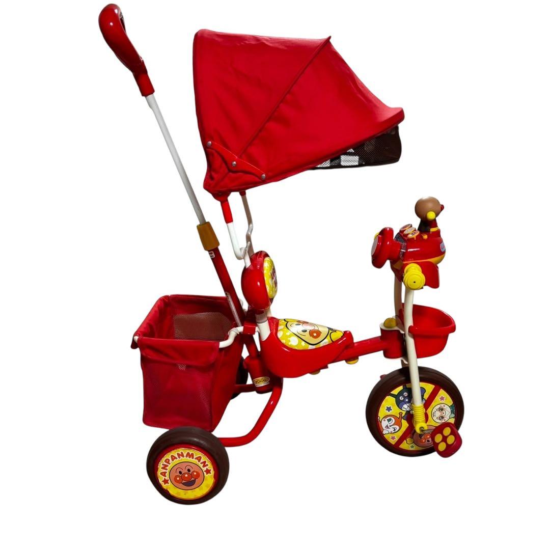 ブザー付き おでかけ三輪車 それいけ！アンパンマン デラックス 赤
